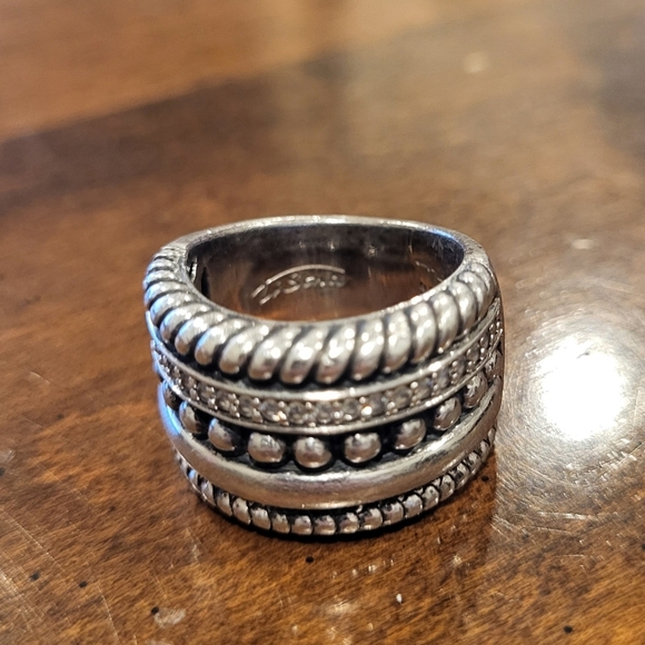TI SENTO MILANO Wide Band Silver Ring Size 8.5 - Picture 3 of 6